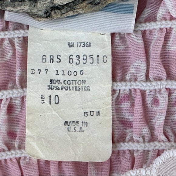 Sears Girl’s Smocked Perma Prest Cottagecore Pink Dress - Picture 4 of 11